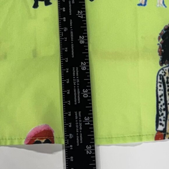 Womens Green Dog Walking Button down tunic shirt size XXL - Picture 5 of 5